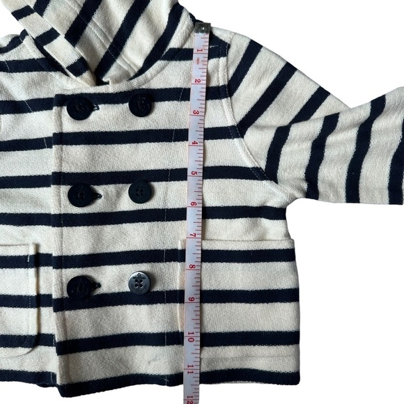 Baby GAP Stripe Button Up Jacket with Hood Size 3-6 Months - Picture 4 of 11